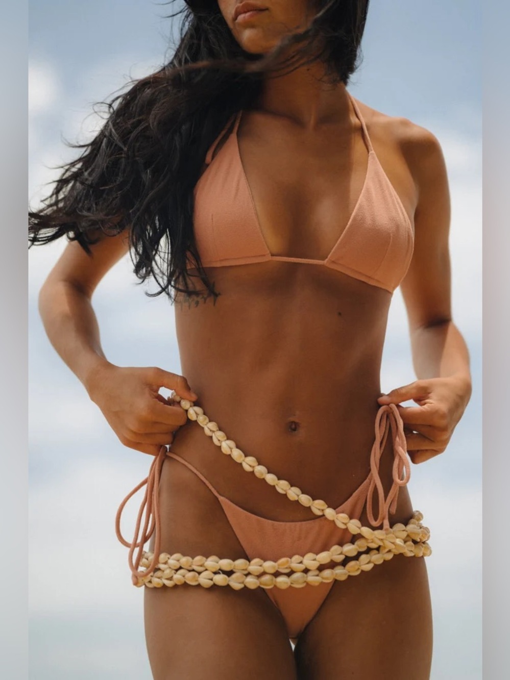 Tulum Terry Bikini Set blush pink